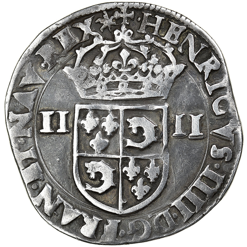 Francia, Henri IV, 1/4 écu du Dauphiné, 1603, Grenoble, Argento, BB+