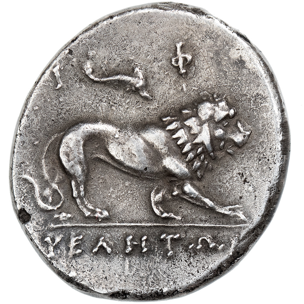 Lucania, Didrachm, ca. 420-380 BC, Velia, Srebro, AU(55-58), SNG-ANS:1377