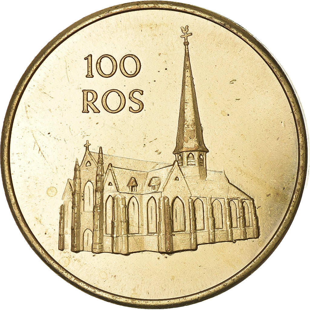 Bélgica, zeton, 100 Ros -Beveren-Waas, 1982, Cobre, MBC