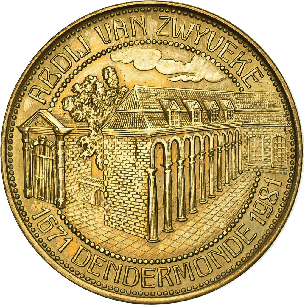 Belgium, Token, 50 Rossen - Dendermonde, 1981, Brass plated steel, AU(50-53)