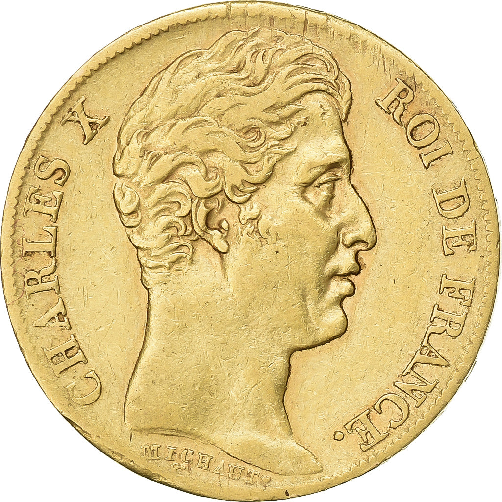 Frankreich, Charles X, 20 Francs, 1827, Paris, Gold, SS+, Gadoury:1029, KM:726