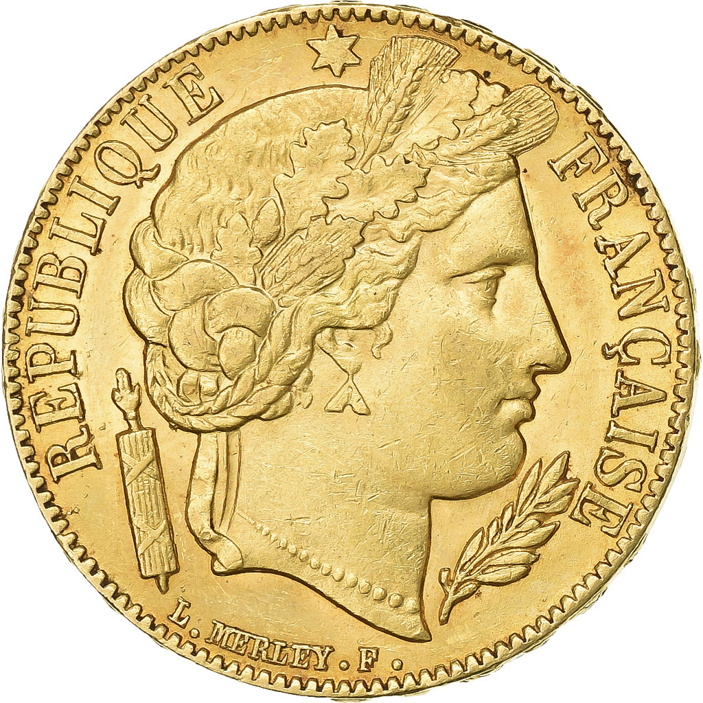 Frankreich, 20 Francs, Cérès, 1851, Paris, Gold, SS+, Gadoury:1059, KM:762