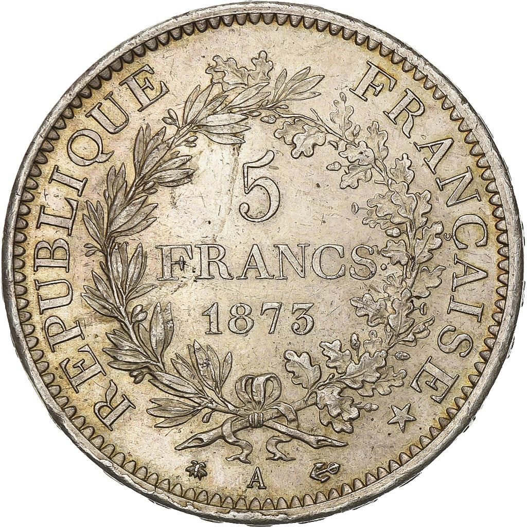 Francia, 5 Francs, Hercule, 1873, Paris, Plata, EBC, Gadoury:745a, KM:820