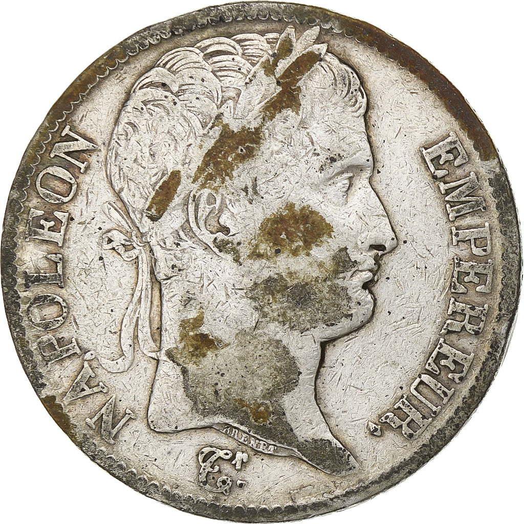 Francia, Napoleon I, 5 Francs, 1811, La Rochelle, Plata, BC+, Gadoury:584