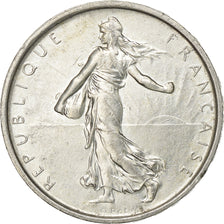 Francja, 5 Francs, Semeuse, 1968, Paris, Srebro, AU(50-53), Gadoury:770, KM:926