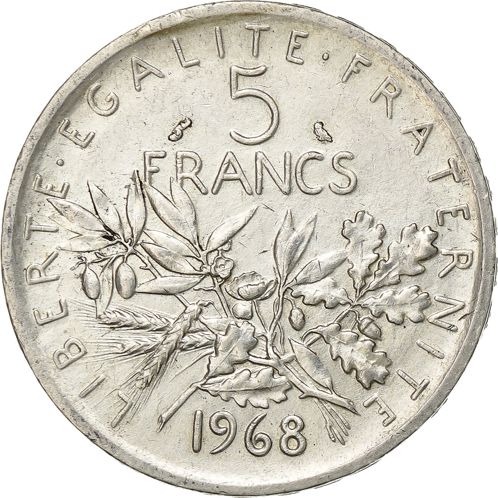 France, 5 Francs, Semeuse, 1968, Paris, Argent, TTB, Gadoury:770, KM:926