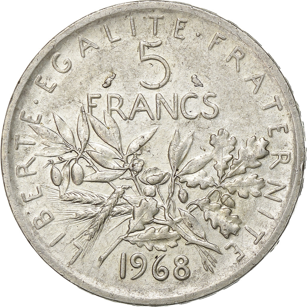 France, 5 Francs, Semeuse, 1968, Paris, Argent, TTB, Gadoury:770, KM:926