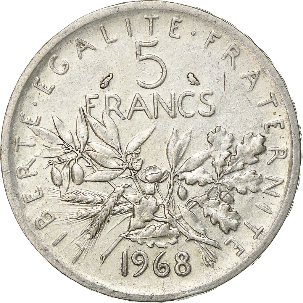 France, 5 Francs, Semeuse, 1968, Paris, Argent, TTB, Gadoury:770, KM:926