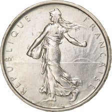 France, 5 Francs, Semeuse, 1968, Paris, Silver, AU(50-53), Gadoury:770, KM:926