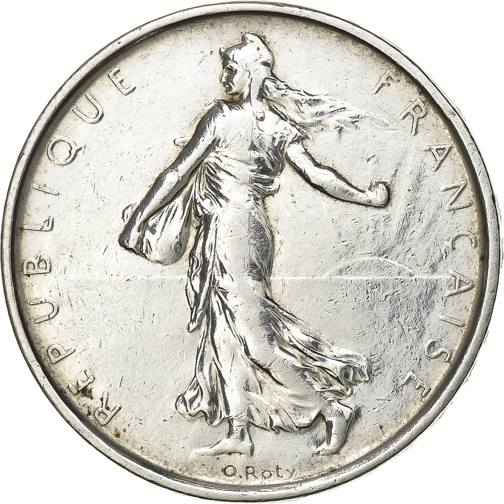 France, 5 Francs, Semeuse, 1963, Paris, Silver, AU(55-58), Gadoury:770, KM:926