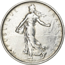 France, 5 Francs, Semeuse, 1963, Paris, Silver, AU(55-58), Gadoury:770, KM:926