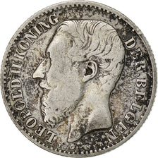 Belgium, Leopold II, 1 Franc, 1887, Brussels, Silver, VF(20-25)