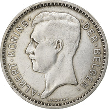 België, Albert I, 20 Francs, 1934, Brussels, Zilver, PR, KM:104