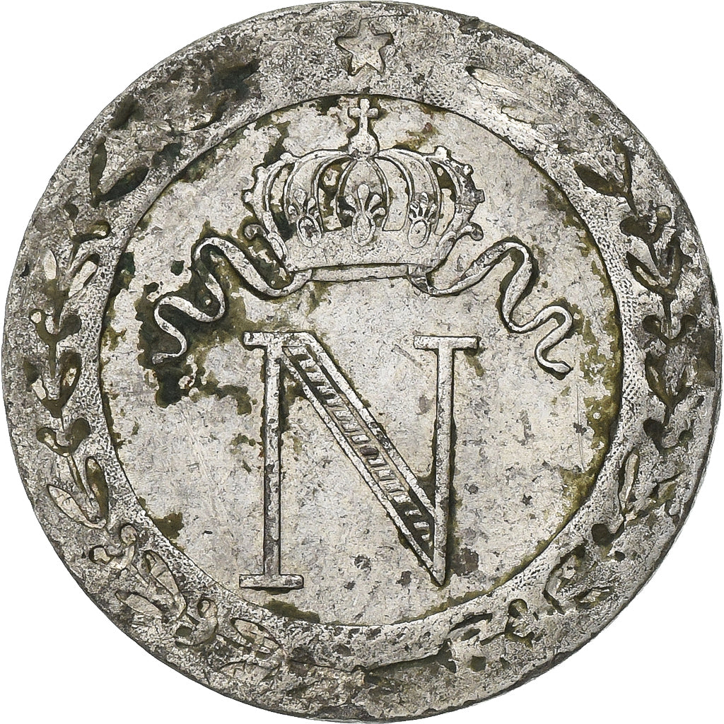France, Napoleon I, 10 Centimes, 1808, La Rochelle, Silver, EF(40-45)