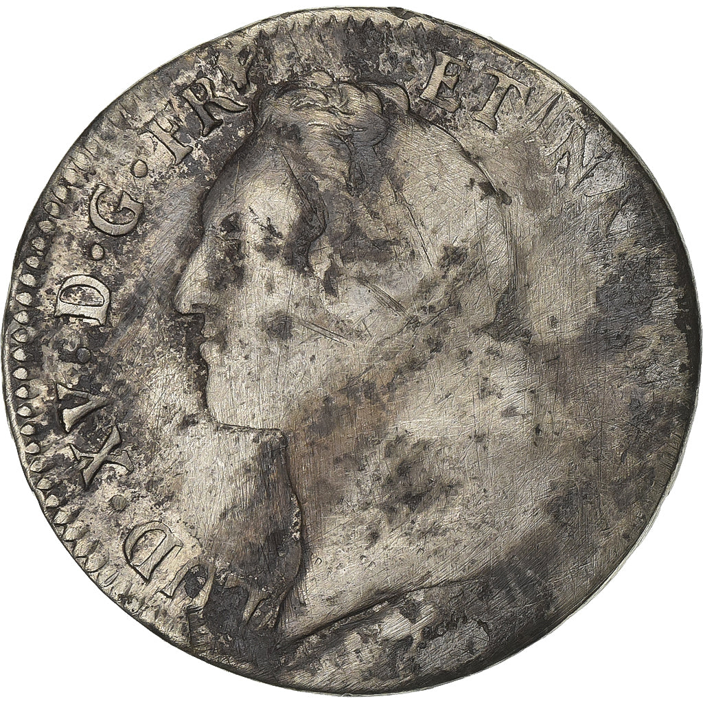 Francia, Louis XV, Écu au bandeau, 1764, Bayonne, Plata, BC+, Gadoury:322