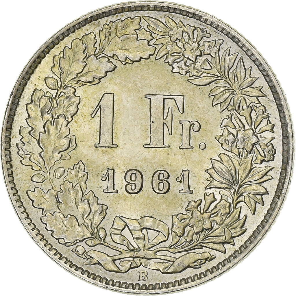 Suisse, 1 Franc, Helvetia, 1961, Bern, Argent, SUP, KM:24