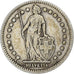 Switzerland, 1 Franc, Helvetia, 1944, Bern, Silver, AU(55-58), KM:24