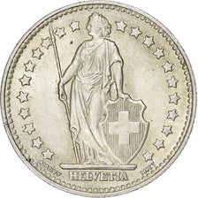 Switzerland, 1 Franc, Helvetia, 1953, Bern, Silver, AU(55-58), KM:24