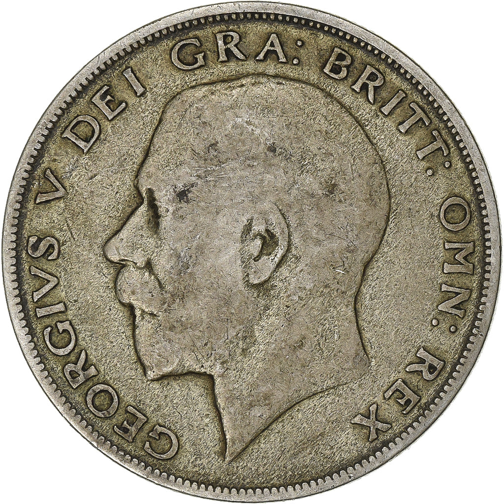 Gran Bretaña, George V, 1/2 Crown, 1922, Plata, BC+, KM:818.1a
