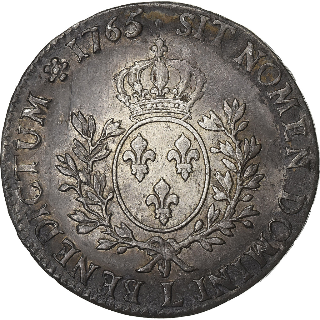 França, Louis XV, Écu au bandeau, 1765, Bayonne, Prata, VF(20-25)