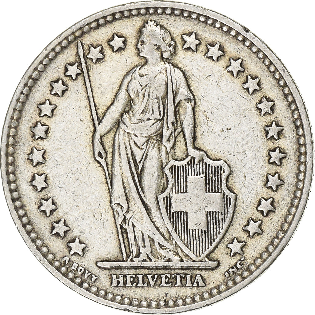 Switzerland, 2 Francs, Helvetia, 1940, Bern, Silver, AU(50-53), KM:21