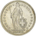 Switzerland, 2 Francs, Helvetia, 1943, Bern, Silver, AU(55-58), KM:21
