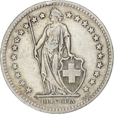 Switzerland, 2 Francs, Helvetia, 1945, Bern, Silver, AU(55-58), KM:21
