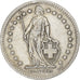 Switzerland, 2 Francs, Helvetia, 1945, Bern, Silver, AU(55-58), KM:21