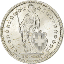 Suisse, 2 Francs, Helvetia, 1957, Bern, Argent, SUP, KM:21