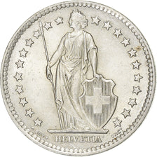 Switzerland, 2 Francs, Helvetia, 1964, Bern, Silver, AU(55-58), KM:21