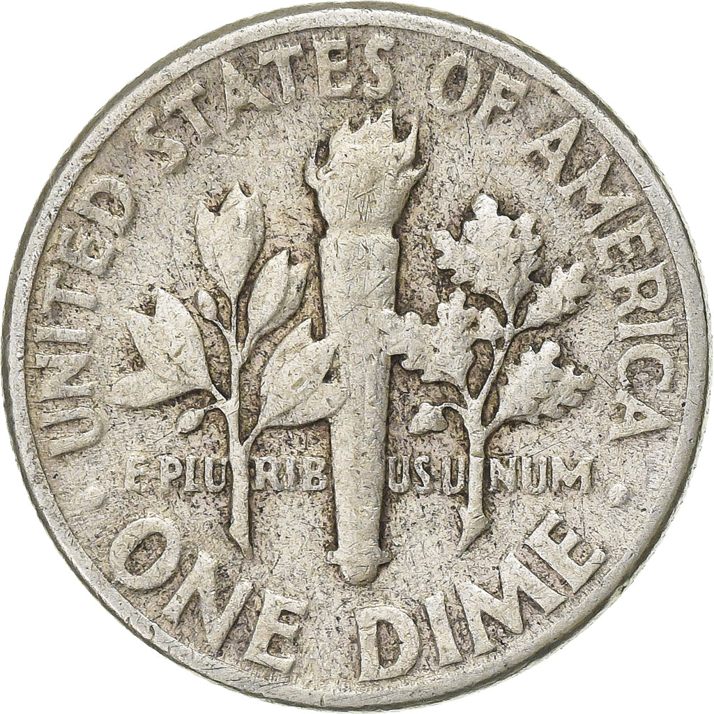 United States, Dime, Roosevelt, 1957, Philadelphia, Silver, EF(40-45), KM:195