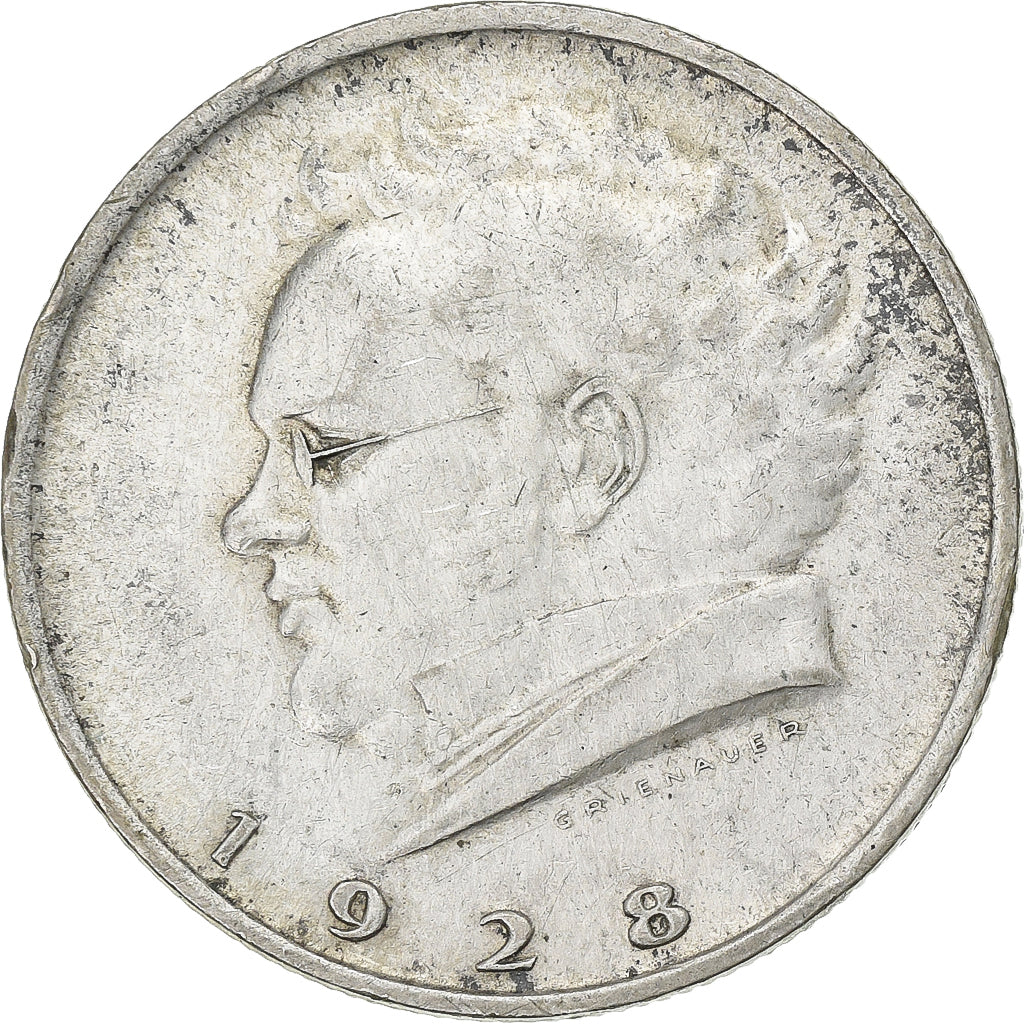 Austria, 2 Schilling, Franz Schubert, 1928, Silver, EF(40-45), KM:2843
