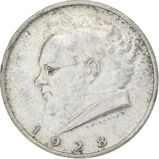 Austria, 2 Schilling, Franz Schubert, 1928, Silver, EF(40-45), KM:2843