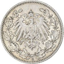 GERMANIA - IMPERO, Wilhelm II, 1/2 Mark, 1907, Muldenhütten, Argento, SPL-