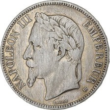 France, Napoleon III, 5 Francs, 1868, Strasbourg, Silver, EF(40-45)