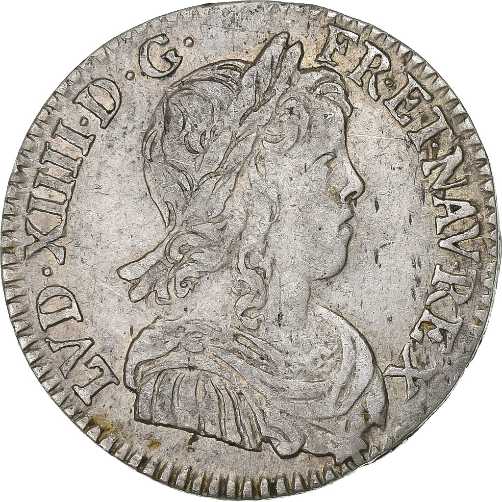 Frankrijk, Louis XV, 1/12 Ecu à la mèche longue, 1650, Bordeaux, Zilver, ZF