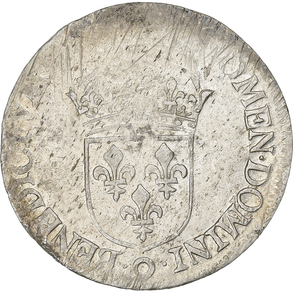 Francia, Louis XIV, 1/2 Écu à la mèche longue, Rennes, Plata, BC+