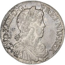 Francja, Louis XIV, 1/2 Écu à la mèche longue, 1647, Aix-en-Provence, Srebro