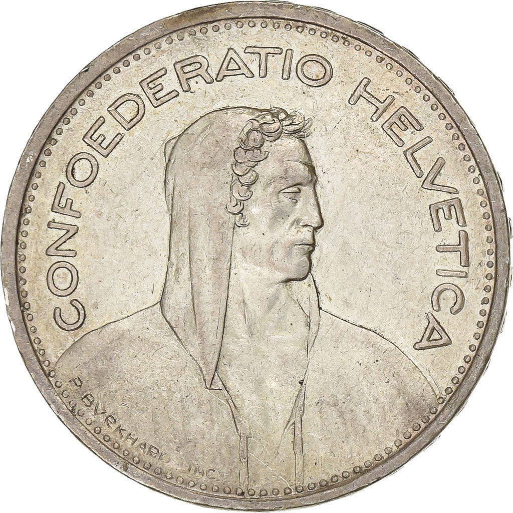 Switzerland, 5 Francs, 1953, Bern, Silver, AU(50-53), KM:40