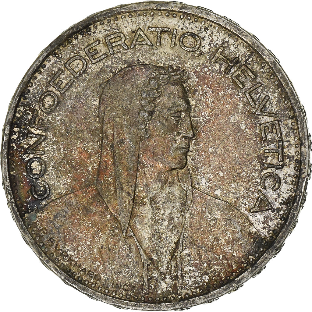 Switzerland, 5 Francs, 1939, Bern, Silver, EF(40-45), KM:40