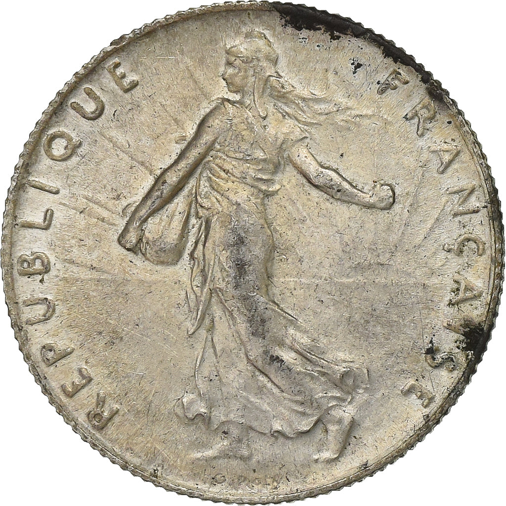 França, 50 Centimes, Semeuse, 1916, Paris, Prata, AU(55-58), KM:854