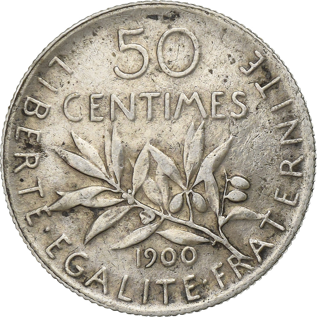 France, 50 Centimes, Semeuse, 1900, Paris, Silver, VF(30-35), KM:854