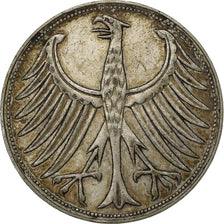 Federal Republic of Germany, 5 Mark, 1956, Stuttgart, Silver, AU(55-58), KM:112