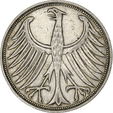 GERMANIA - REPUBBLICA FEDERALE, 5 Mark, 1951, Karlsruhe, Argento, SPL-, KM:112