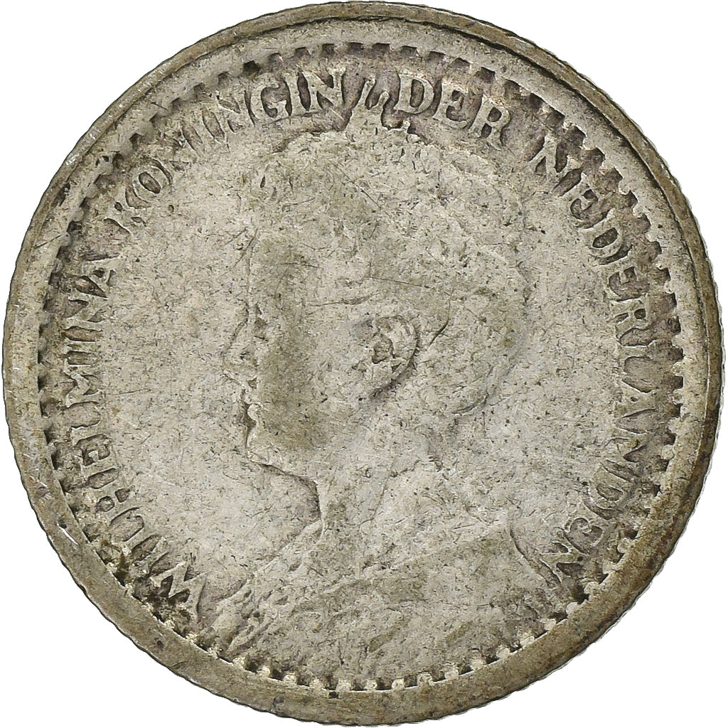 Holandia, Wilhelmina I, 10 Cents, 1916, Srebro, EF(40-45), KM:145