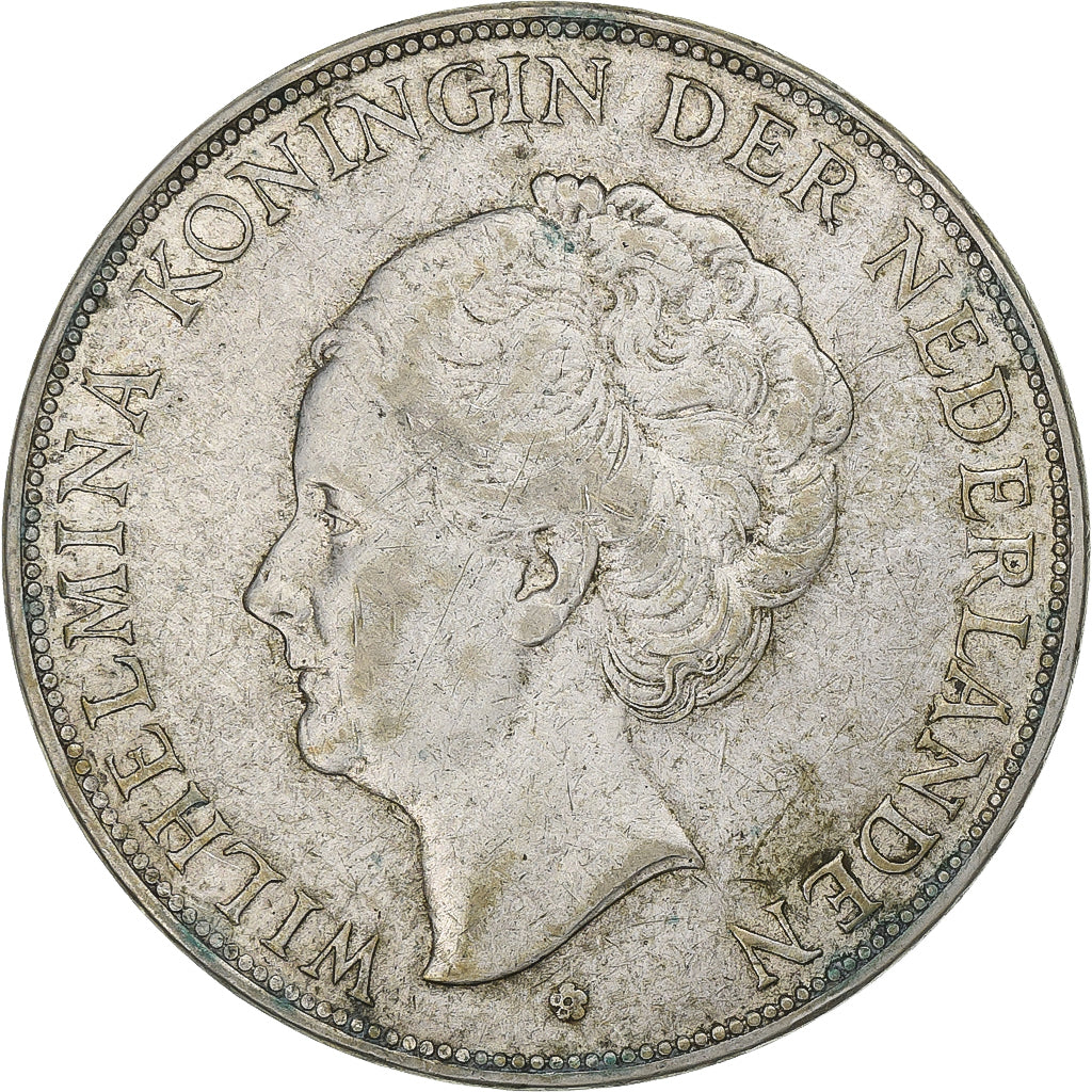 Pays-Bas, Wilhelmina I, 2-1/2 Gulden, 1930, Argent, TTB+