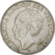 Pays-Bas, Wilhelmina I, 2-1/2 Gulden, 1930, Argent, TTB+