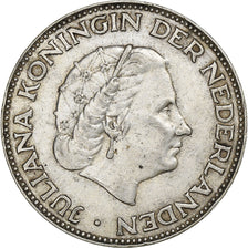 Netherlands, Juliana, 2-1/2 Gulden, 1959, Silver, AU(50-53), KM:185