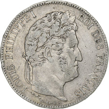 France, Louis-Philippe, 5 Francs, 1835, Paris, Argent, TTB, Gadoury:678, KM:749