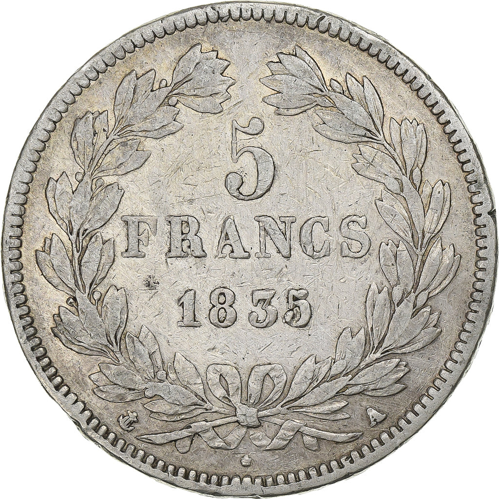 France, Louis-Philippe, 5 Francs, 1835, Paris, Argent, TTB, Gadoury:678, KM:749